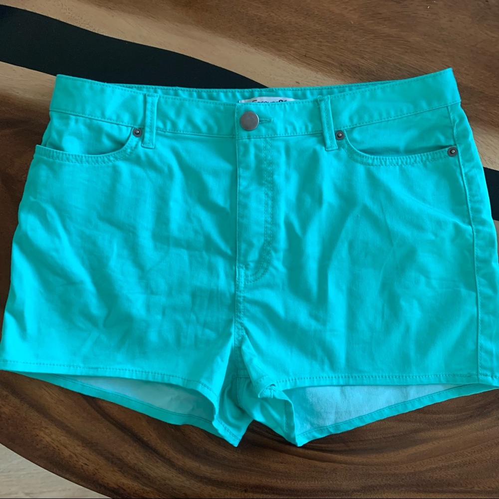 Forever 21 Light Teal Stretchy Shorts